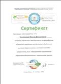 Сертификат "ТИФЛОСИБ" "Приоритеты современного образования дошкольников с нарушением зрения"